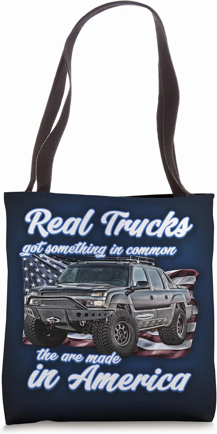Real american Truck,Avalanche,USA,Patriot,Patriotic,America Tote Bag