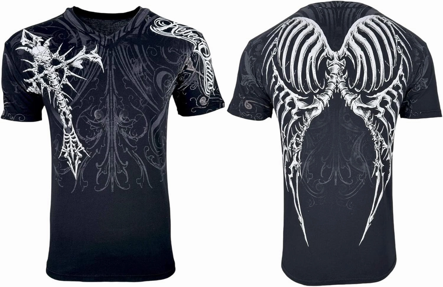 Rebel Saint by Affliction Men's T-Shirt Fracture