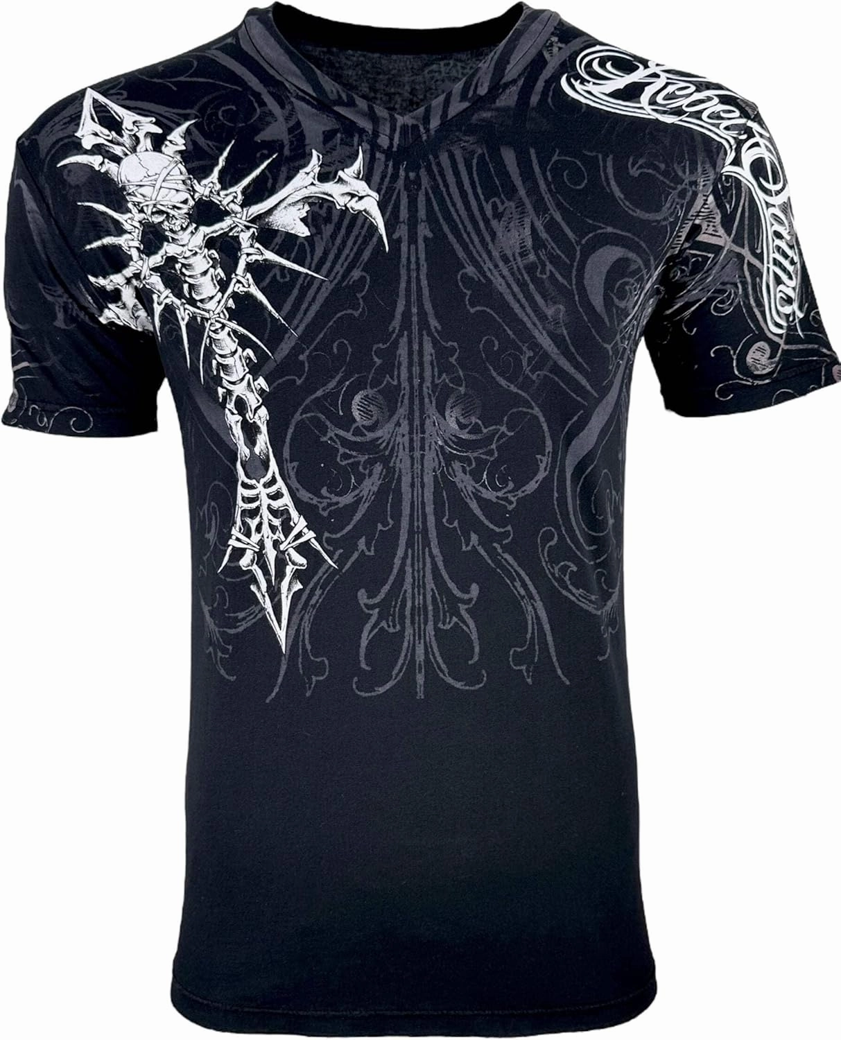 Rebel Saint by Affliction Men's T-Shirt Fracture