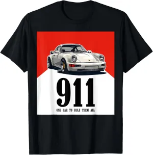 Retro 911 Red Vintage 964 turbo car classic automotive track T-Shirt