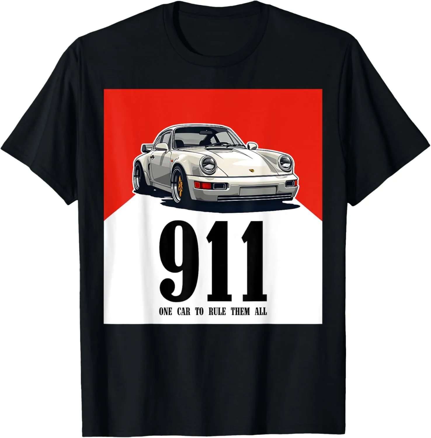 Retro 911 Red Vintage 964 turbo car classic automotive track T-Shirt
