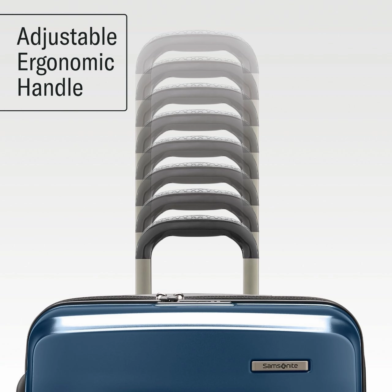 Samsonite Octiv Lightweight Hardshell 20-Inch Carry-On Luggage - Durable & Impact Resistant, 360° Aero Trac Spinner Wheels, Adjustable Telescopic Handle, Expandable Suitcase, TSA Approved Lock - Blue