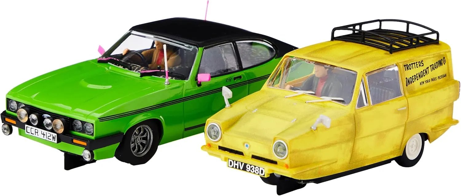 Scalextric Only Fools and Horses Twin Pack 1:32 Limited Edition Slor Race Car Pack C4179A Green & Yellow