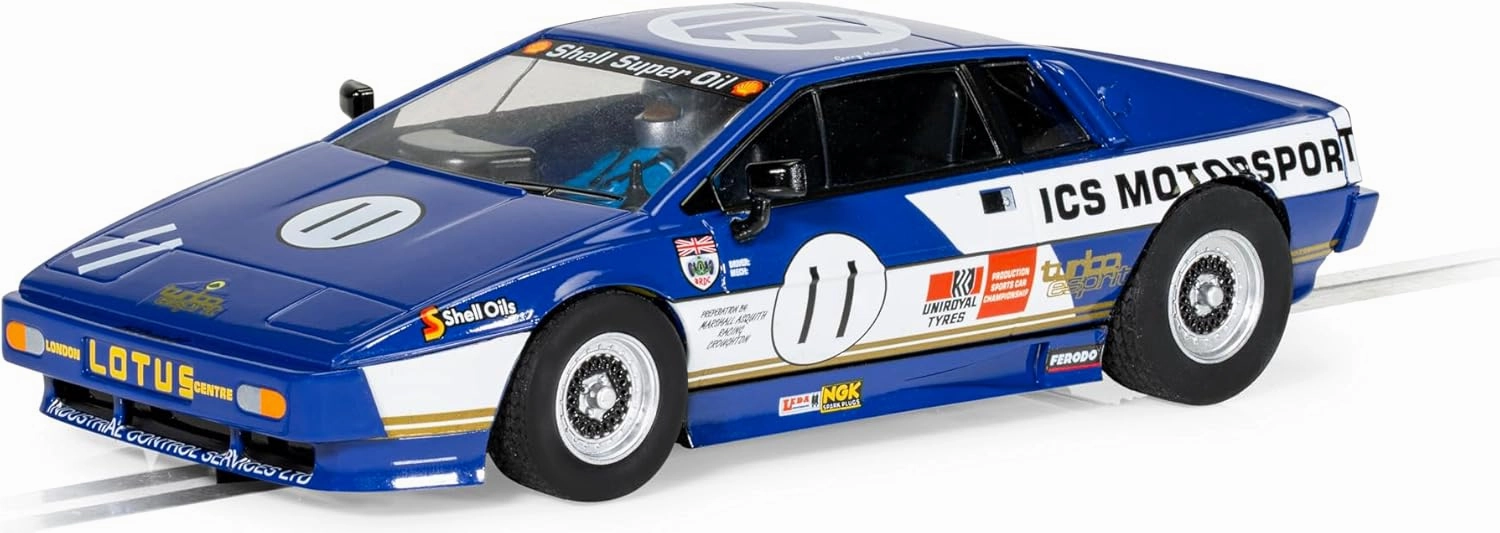 Scalextric Lotus Esprit S1 ICS Motorsports #11 Silverstone 1981 1:32 Analog Slot Race Car C4352