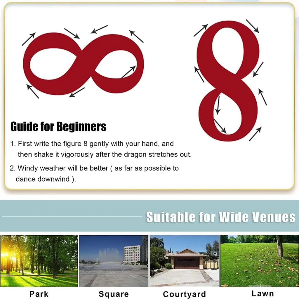 Shaking Poi Dragon Dance Ribbon Fitness Dragon Dance Ribbon Streamer for Outdoor Spring Outing Backyard Playing Fiberglass Handsticks   Travel Bag! Dragon Flag Poi
