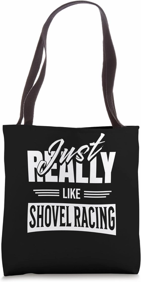Shovel Race Downhill Shoveling Extrem Sledding Shovel Racing Tote Bag