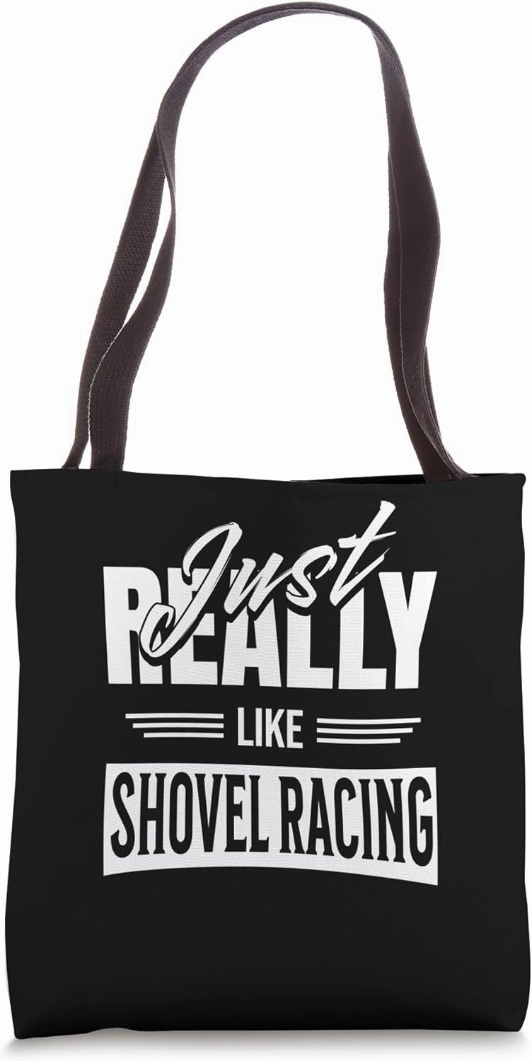 Shovel Race Downhill Shoveling Extrem Sledding Shovel Racing Tote Bag