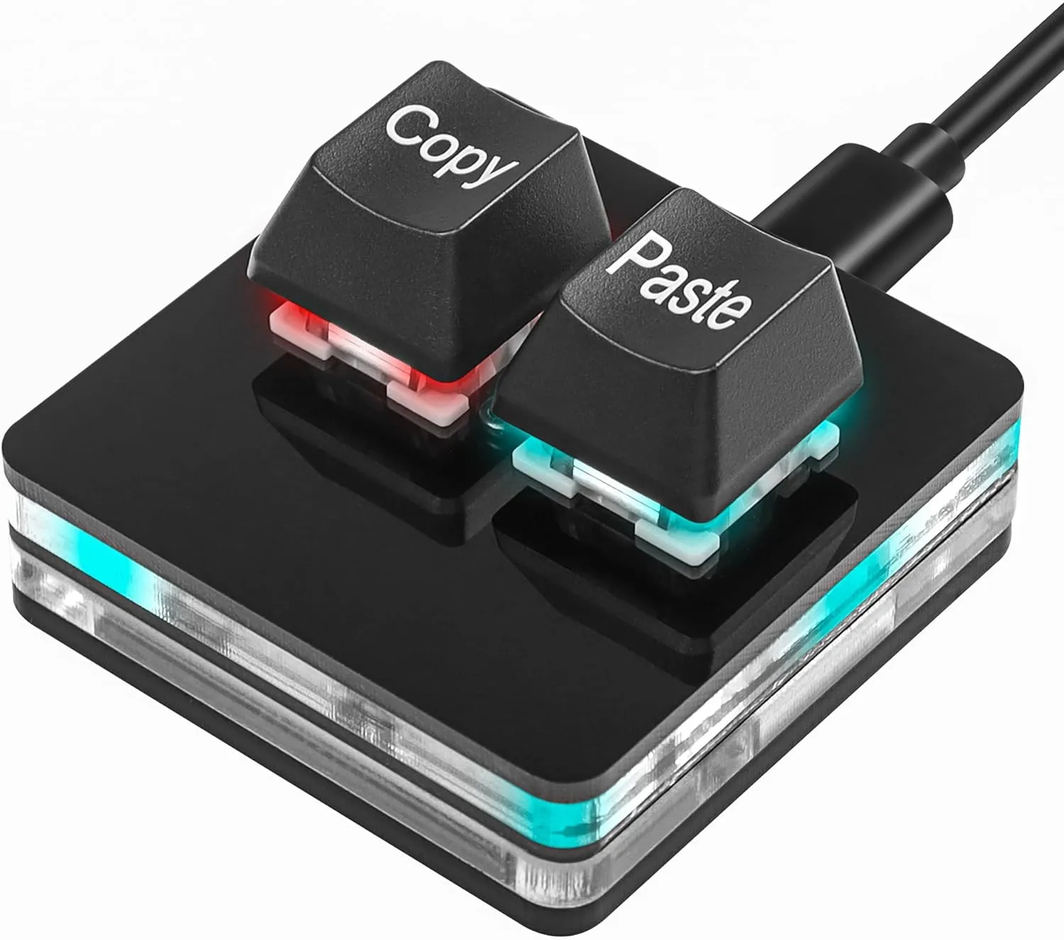 SinLoon USB Mini 2 Key Keypad 2-Key Copy Paste Keyboard OSU Keypad HotSwap One Handed Mechanical Gaming Keyboard with USB Cable for Accounting Working or Rhythm Games