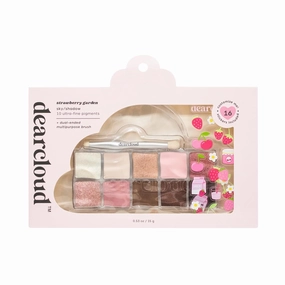 Sky/Shadow – Strawberry Garden – eye shadow palette makeup with 10 Ultra-Fine Pigments & Dual-Ended eyeshadow brush – Korean beauty eye makeup (Strawberry Garden)