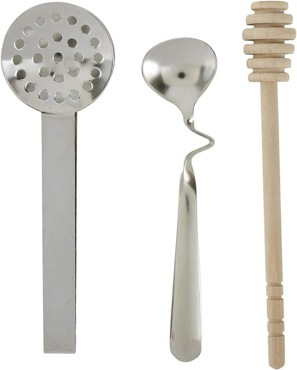 Slant Collections Tea Accessories Gift Set, 3-Piece, Stainless Steel