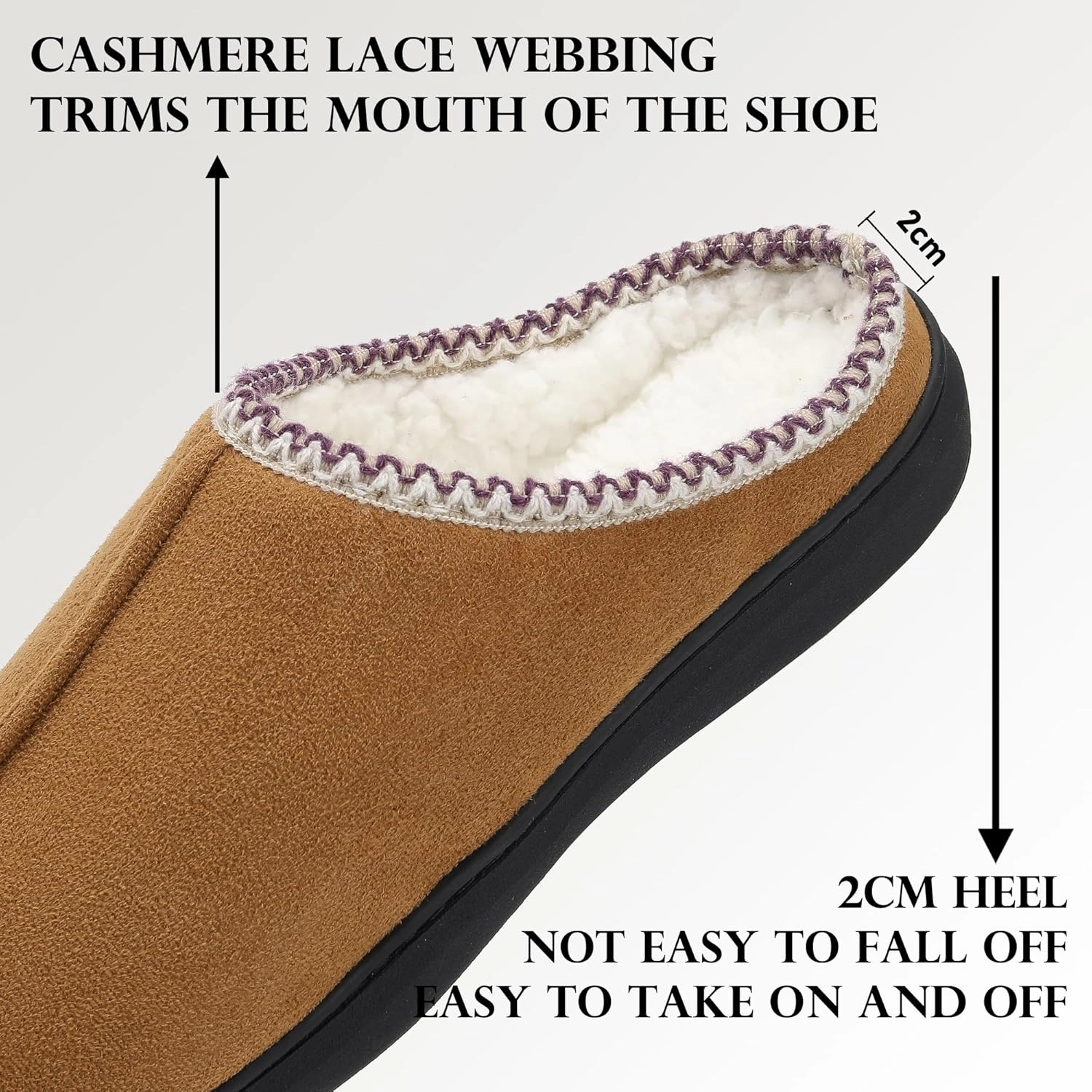 Slippers for Women Indoor and Outdoor,Anti-Slip Fluffy Warm Womens Slippers,Memory Foam House Slippers with Durable Rubber Sole