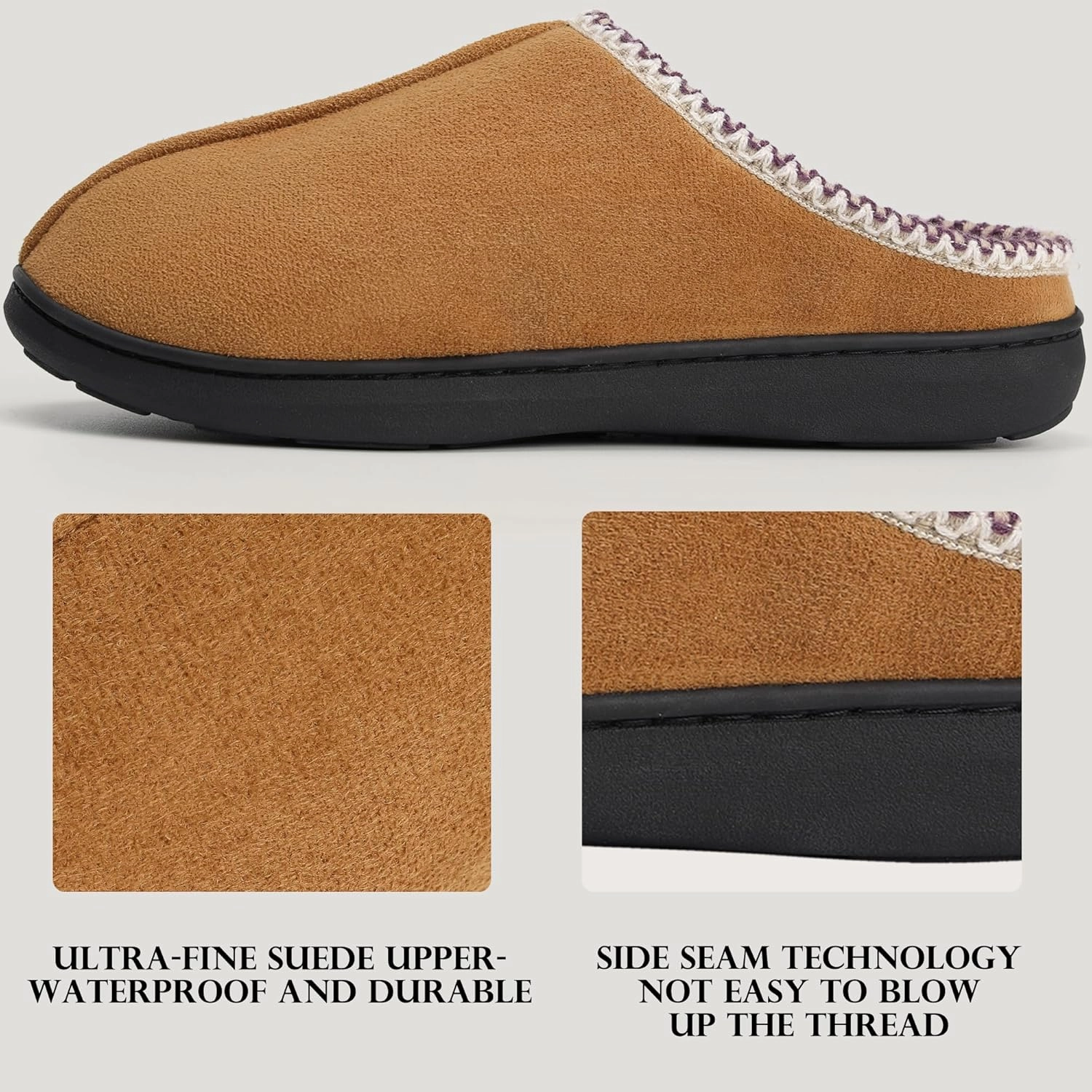Slippers for Women Indoor and Outdoor,Anti-Slip Fluffy Warm Womens Slippers,Memory Foam House Slippers with Durable Rubber Sole
