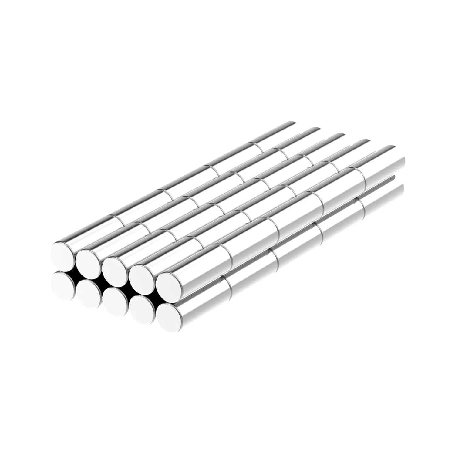 Small N52 Magnet - 3/16" D x 1/2" H - 50 Pack, Mini Rare Earth Rod Magnets,Super Strong Tiny Neodymium Cylinder Magnet for Fridge,DIY,Building,Craft,Office Cylindrical Magnets