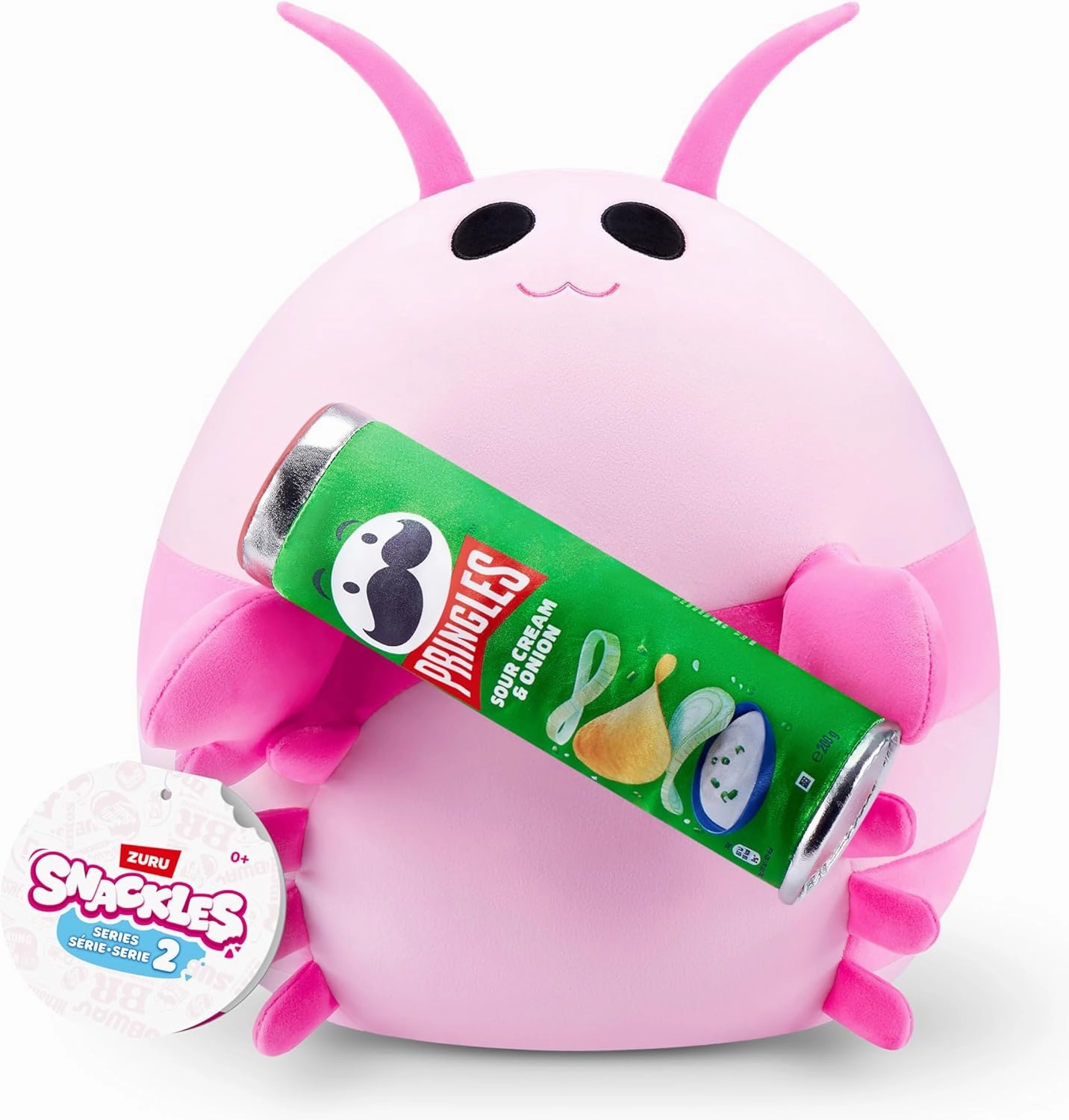 Snackles Series 2 Shrimp & Pringles 16 Inch Plush by ZURU, Ultra Soft Plush, Collectible Plush with Real Licensed Brands, Stuffed Animal, Giftable