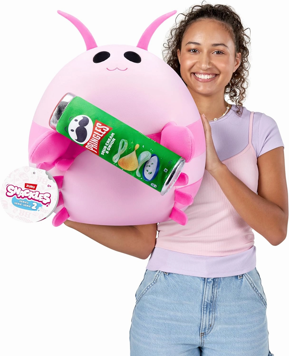 Snackles Series 2 Shrimp & Pringles 16 Inch Plush by ZURU, Ultra Soft Plush, Collectible Plush with Real Licensed Brands, Stuffed Animal, Giftable
