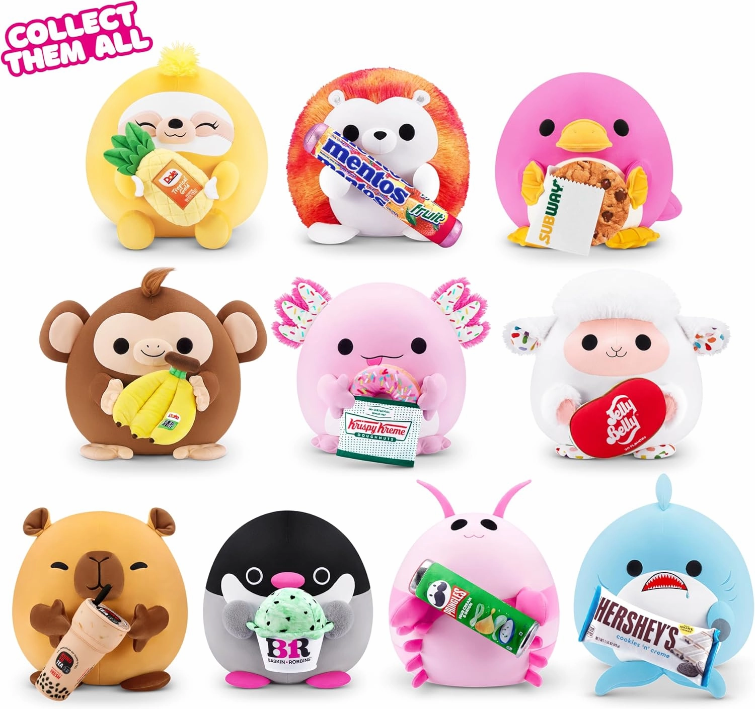 Snackles Series 2 Shrimp & Pringles 16 Inch Plush by ZURU, Ultra Soft Plush, Collectible Plush with Real Licensed Brands, Stuffed Animal, Giftable