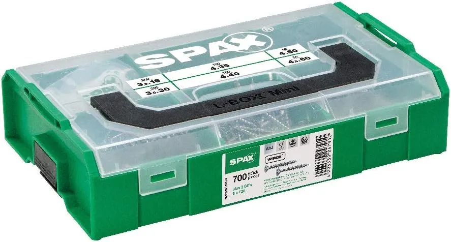 Spax Tool Case, L-BOXX, Wirox A3J, Countersunk Head T-Star Plus, 5000009162019