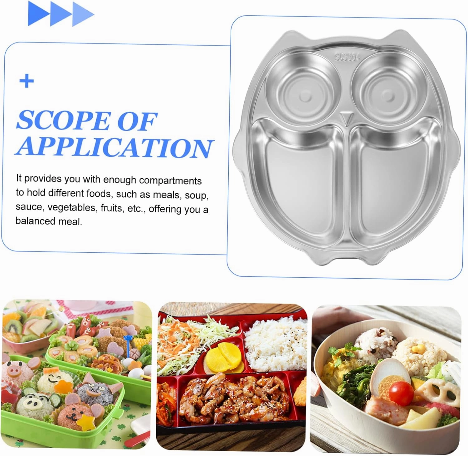 Stainless Steel Divided Dinner Tray Food-grade Compartment Plate for Balanced Meals Reusable School Canteen Dish Easy to Clean Dishwasher Safe for Lunch and Snacks
