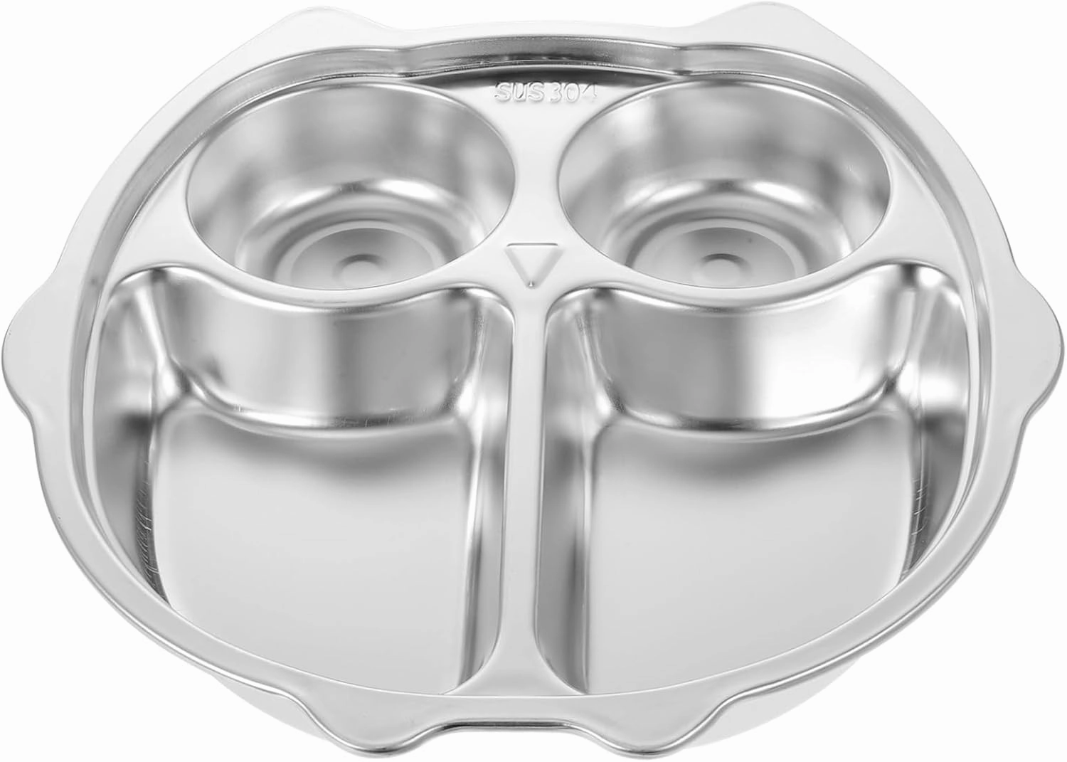Stainless Steel Divided Dinner Tray Food-grade Compartment Plate for Balanced Meals Reusable School Canteen Dish Easy to Clean Dishwasher Safe for Lunch and Snacks