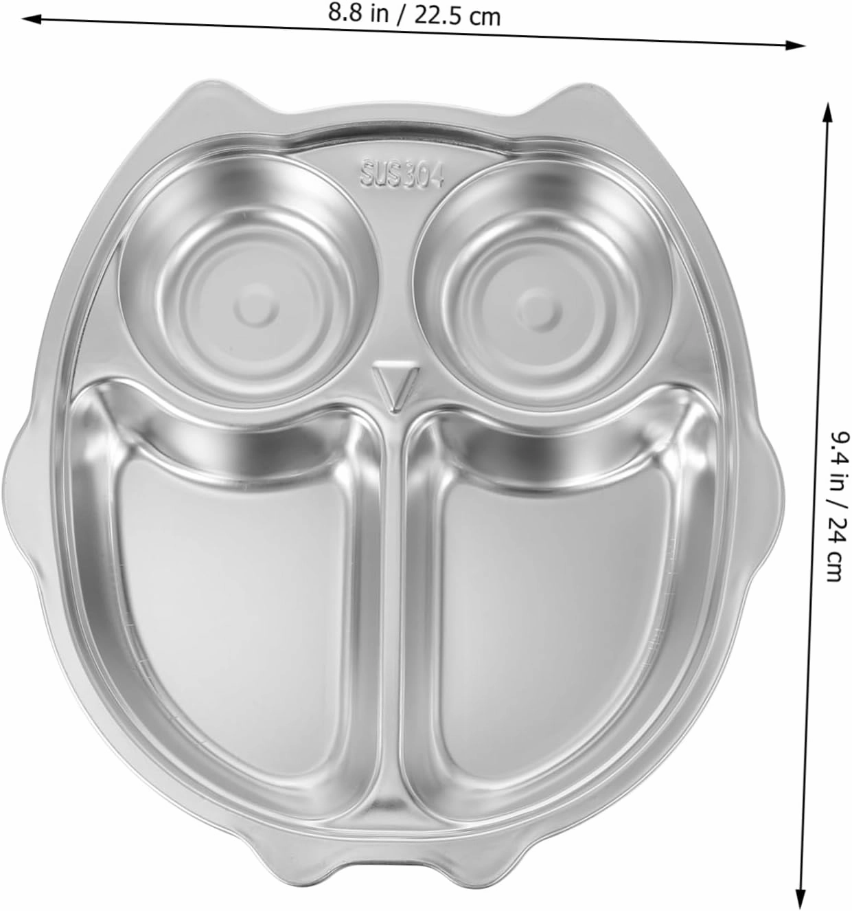 Stainless Steel Divided Dinner Tray Food-grade Compartment Plate for Balanced Meals Reusable School Canteen Dish Easy to Clean Dishwasher Safe for Lunch and Snacks