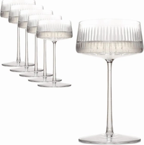 Stölzle Lausitz Soho 9.25 oz Champagne Coupe Glass - Set of 6, Dishwasher Safe Elegant Glassware for Celebrations & Cocktails - Ideal for Gifting & Entertaining for Home & Restaurant Use