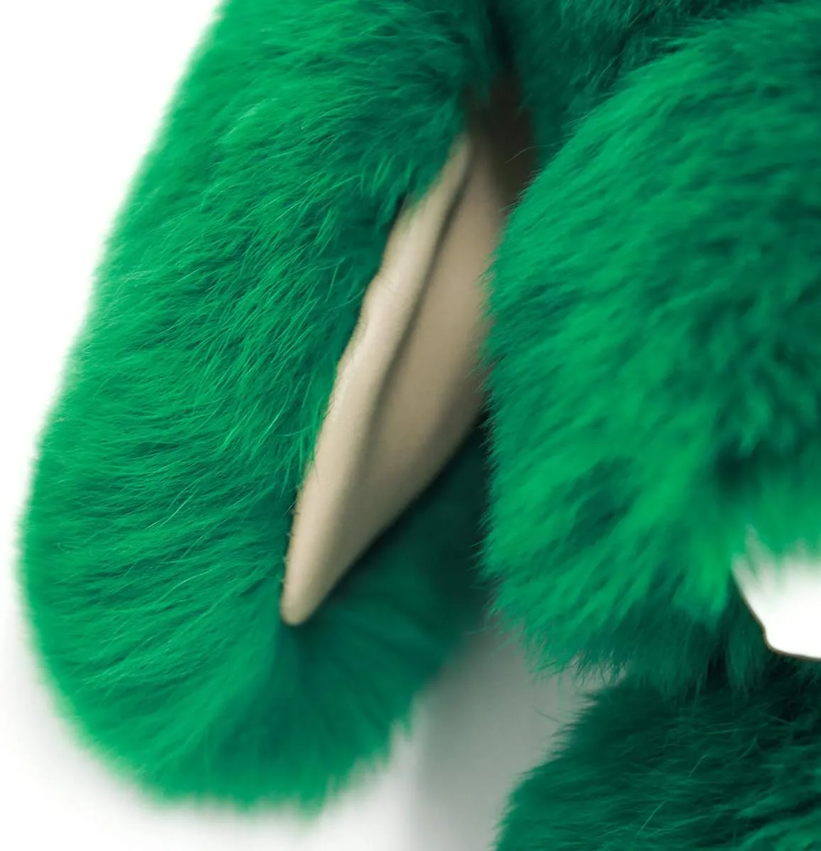 surell Real Rex Rabbit Fur Bunny Keychain - Fluffy Bag Charm - Cute Plush Purse Key Fob Accessory