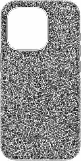 Swarovski High Smartphone Case for iPhone 15 Pro, Silver-Tone Crystals, Part of The High Collection