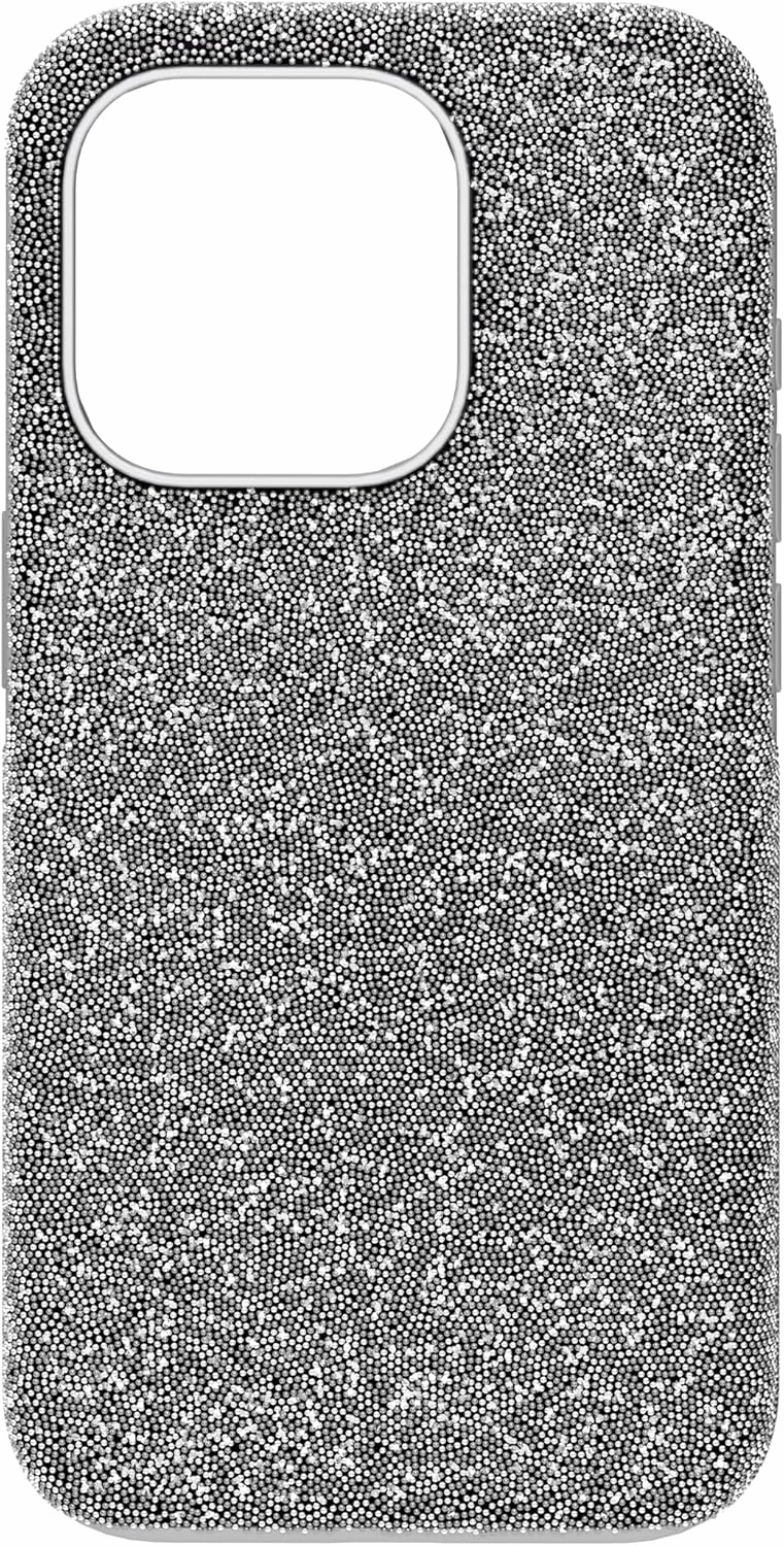 Swarovski High Smartphone Case for iPhone 15 Pro, Silver-Tone Crystals, Part of The High Collection