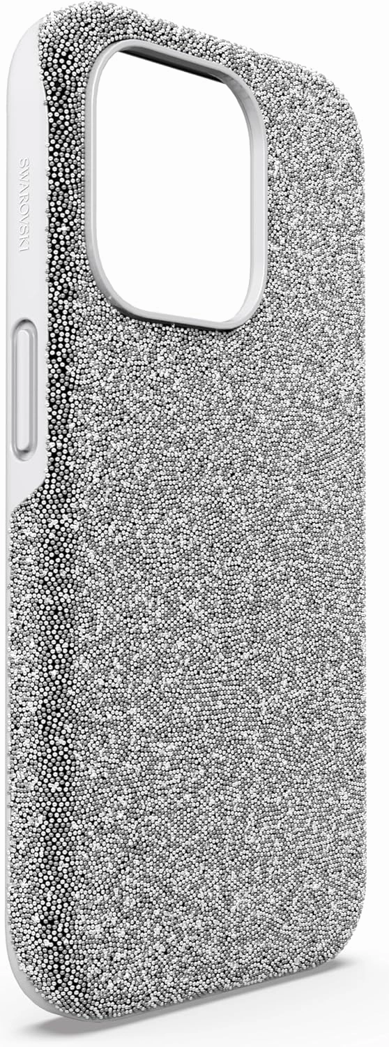 Swarovski High Smartphone Case for iPhone 15 Pro, Silver-Tone Crystals, Part of The High Collection