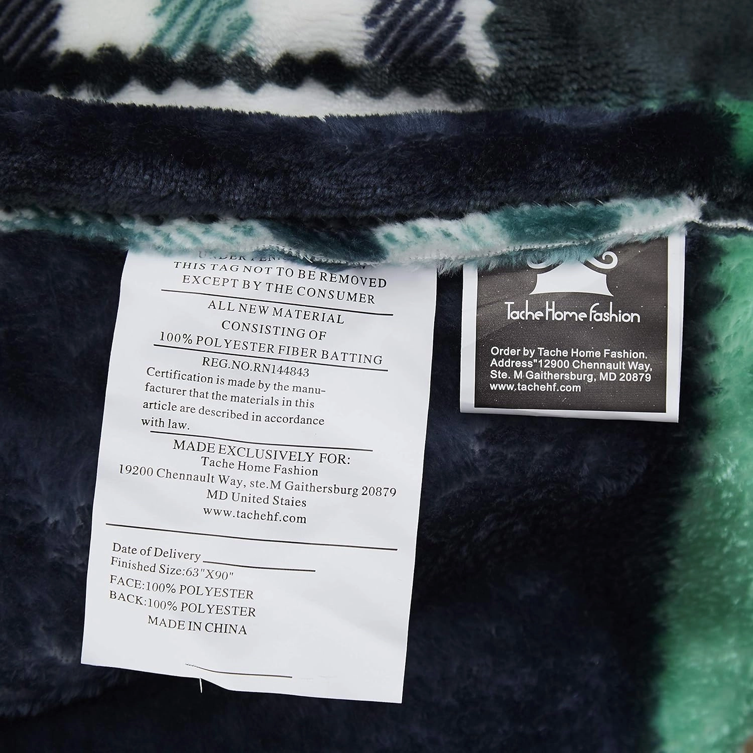 Tache Forest Green Farmhouse Super Soft Micro Fleece Plaid Patchwork Plush Lightweight Dual-Sided Decorative Couch, Sofa, Travel, Lap, Bed Throw Blanket, 90x90, Full/Queen Size