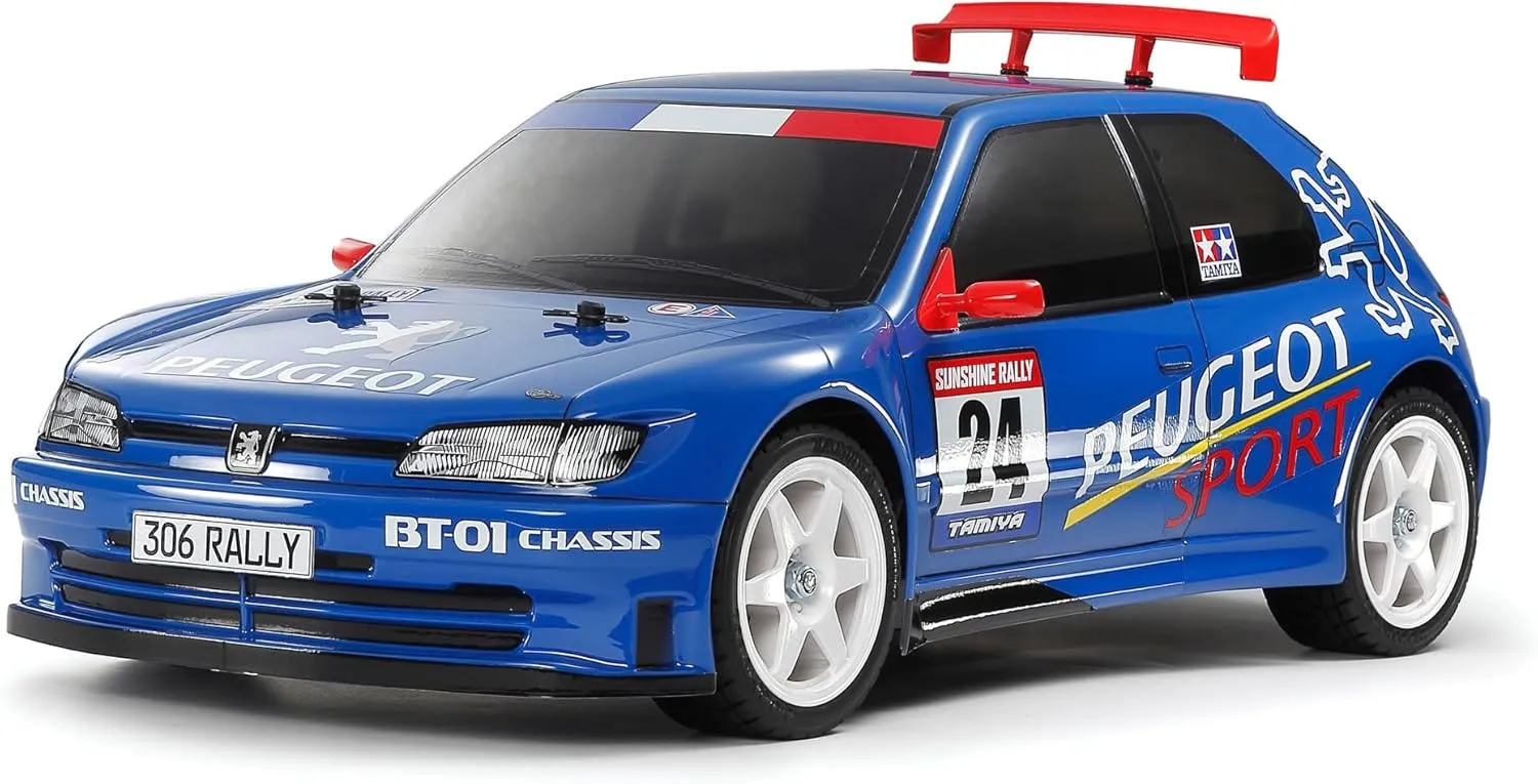 TAMIYA 58746 1:10 RC Peugeot 306 Maxi BT-01 Remote Control Car, Vehicle, Model Building, Assembly, Hobby, RC Kit, Unpainted