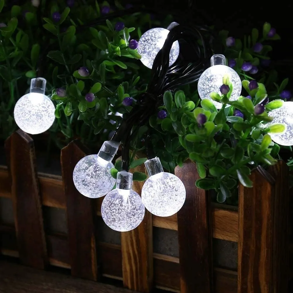 Toodour Solar String Lights Outdoor, 56ft 100 LED Globe String Lights with 8 Modes, Waterproof Solar Powered Patio Lights for Garden, Lawn, Gazebo, Porch, Yard, Wedding, Party Decor - Cool White