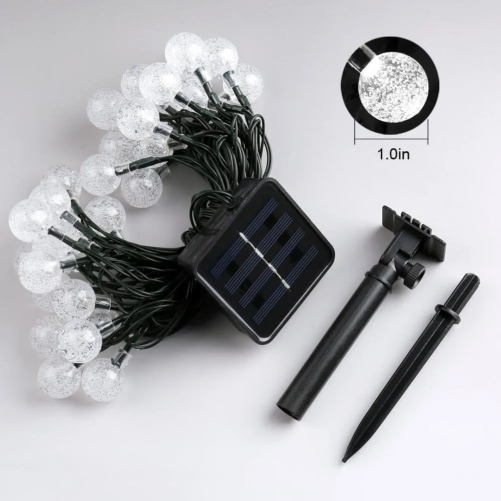 Toodour Solar String Lights Outdoor, 56ft 100 LED Globe String Lights with 8 Modes, Waterproof Solar Powered Patio Lights for Garden, Lawn, Gazebo, Porch, Yard, Wedding, Party Decor - Warm White