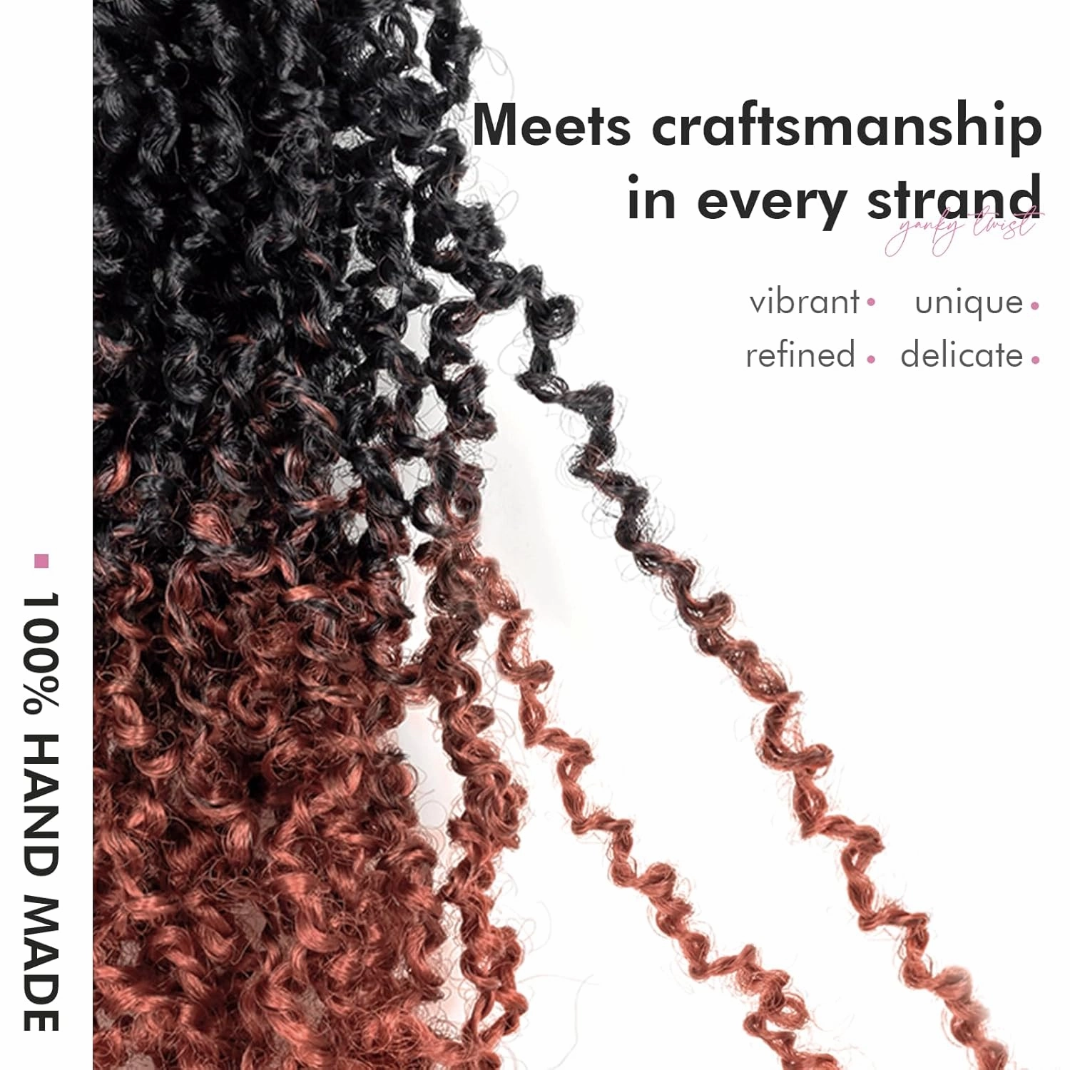 Toyotress Yanky Twist Crochet Hair - 14 Inch 8 Packs (30 Strands/Pcs) Fluffy Spring Mini Twist Short Bob Passion Twist, Ombre Ginger Pre-Looped Crochet Braids Braiding Hair (14 Inch, OT350-8P)
