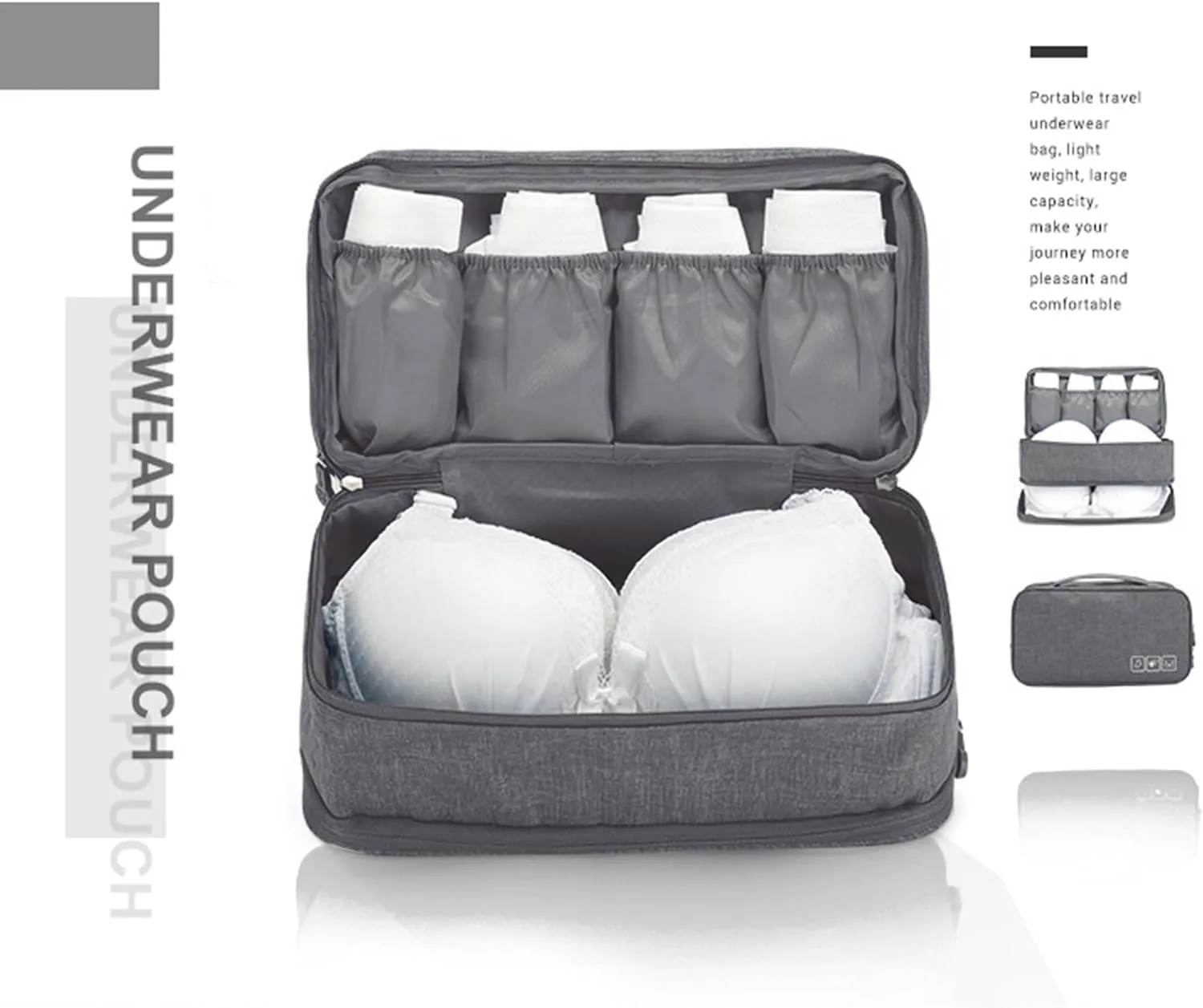 Travel Multi-function Underwear Organize Storage Bag Portable Bra Socks Lingerie Accessories Pack Cube Toiletry Bag