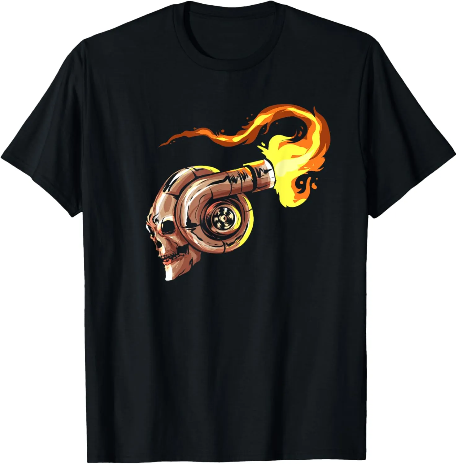 Turbocharger Skull with Fire Turbo Car Boost Tuner Tuning T-Shirt