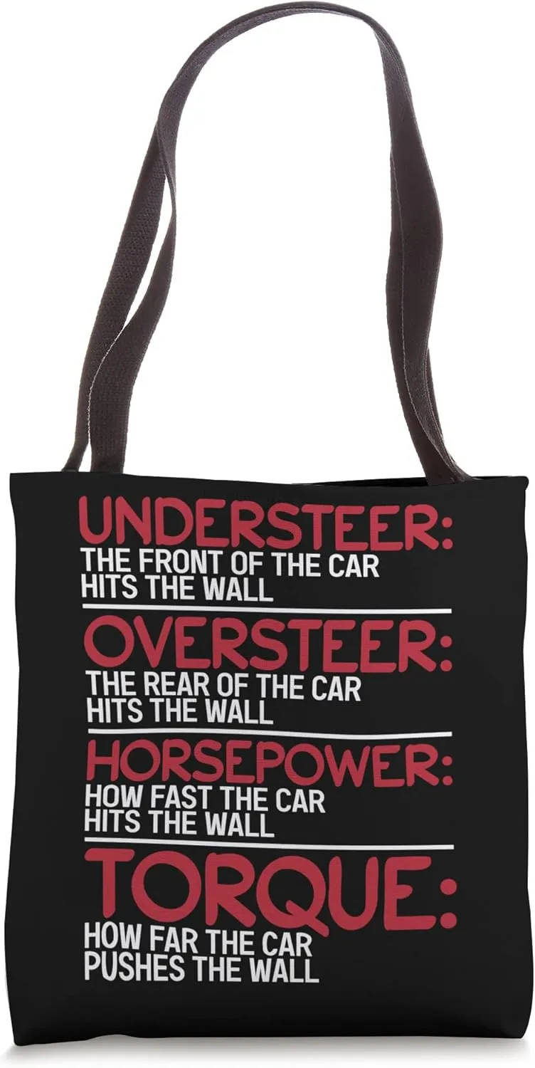 Understeer Oversteer Horsepower Torque Tote Bag