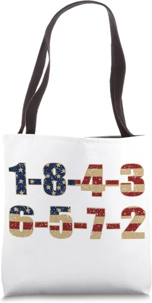 USA Flag 18436572 Firing Order Small Block Engine V8 Block Tote Bag