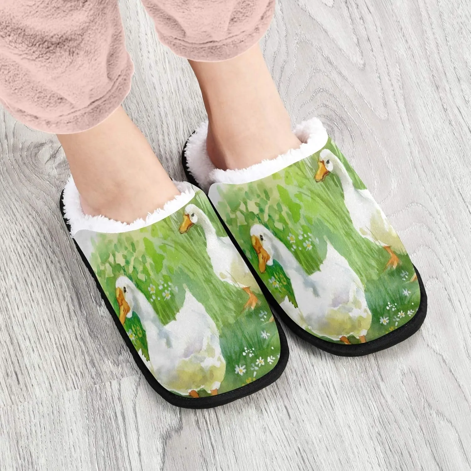Visesunny Modern Cute Funny House Slippers for Women Men - Unisex Indoor Outdoor
