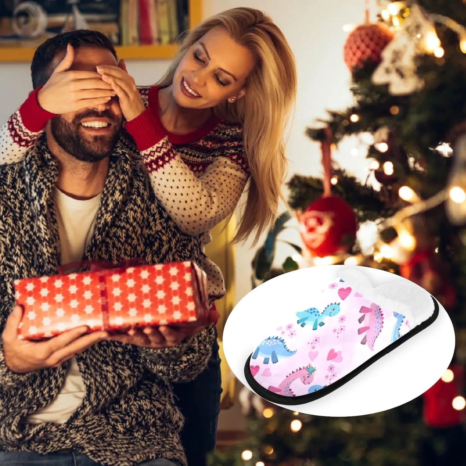 Visesunny Modern Cute Funny House Slippers for Women Men - Unisex Indoor Outdoor