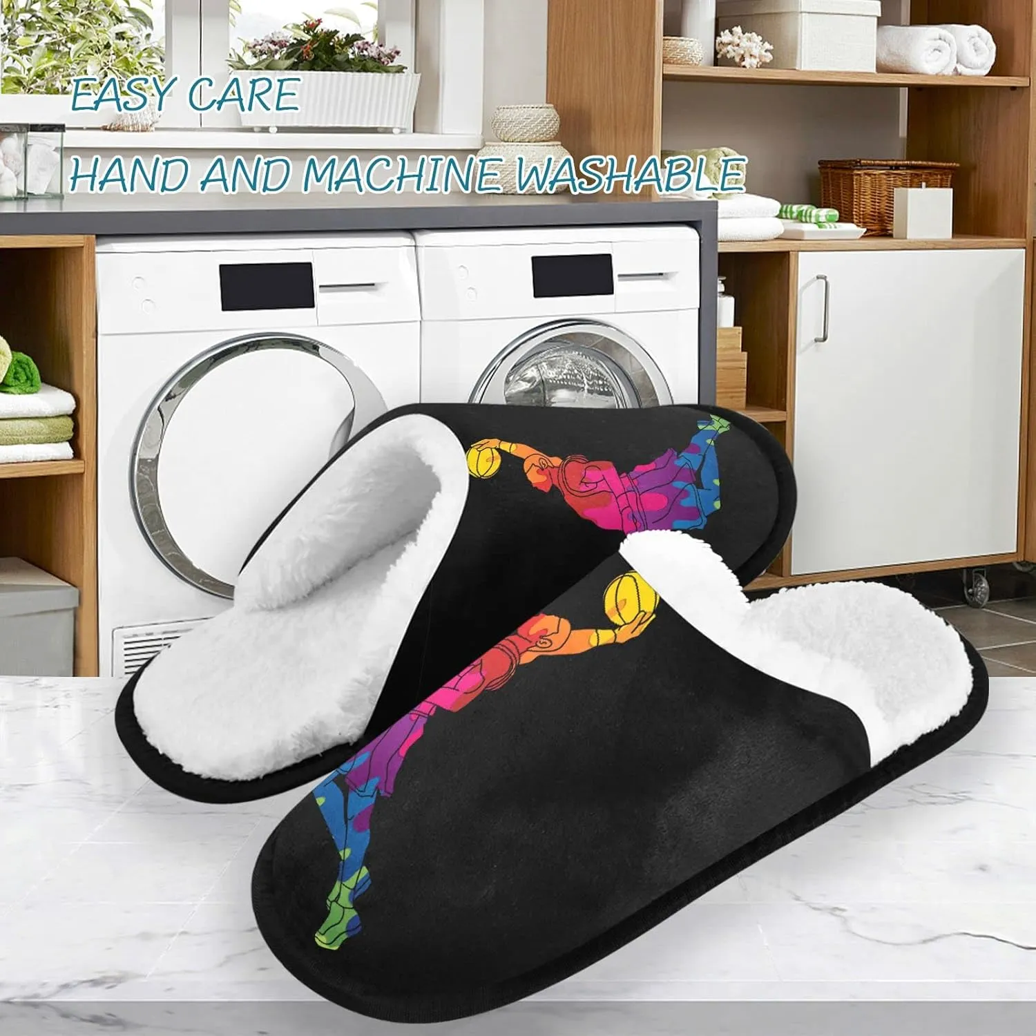 visesunny Slippers for Women Mens Stylish Foral Winter Warm Memory Foam Cotton Home Slippers Soft Plush Fleece Slip on House Slippers for Girls Indoor Outdoor Shoes