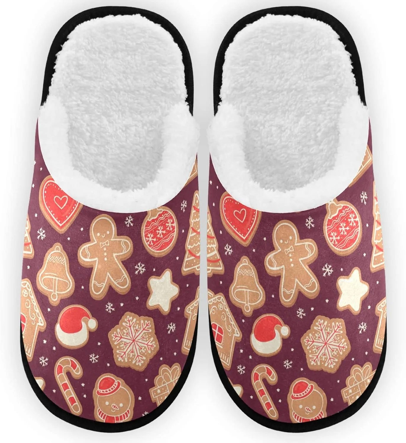 visesunny Slippers for Women Mens Stylish Foral Winter Warm Memory Foam Cotton Home Slippers Soft Plush Fleece Slip on House Slippers for Girls Indoor Outdoor Shoes