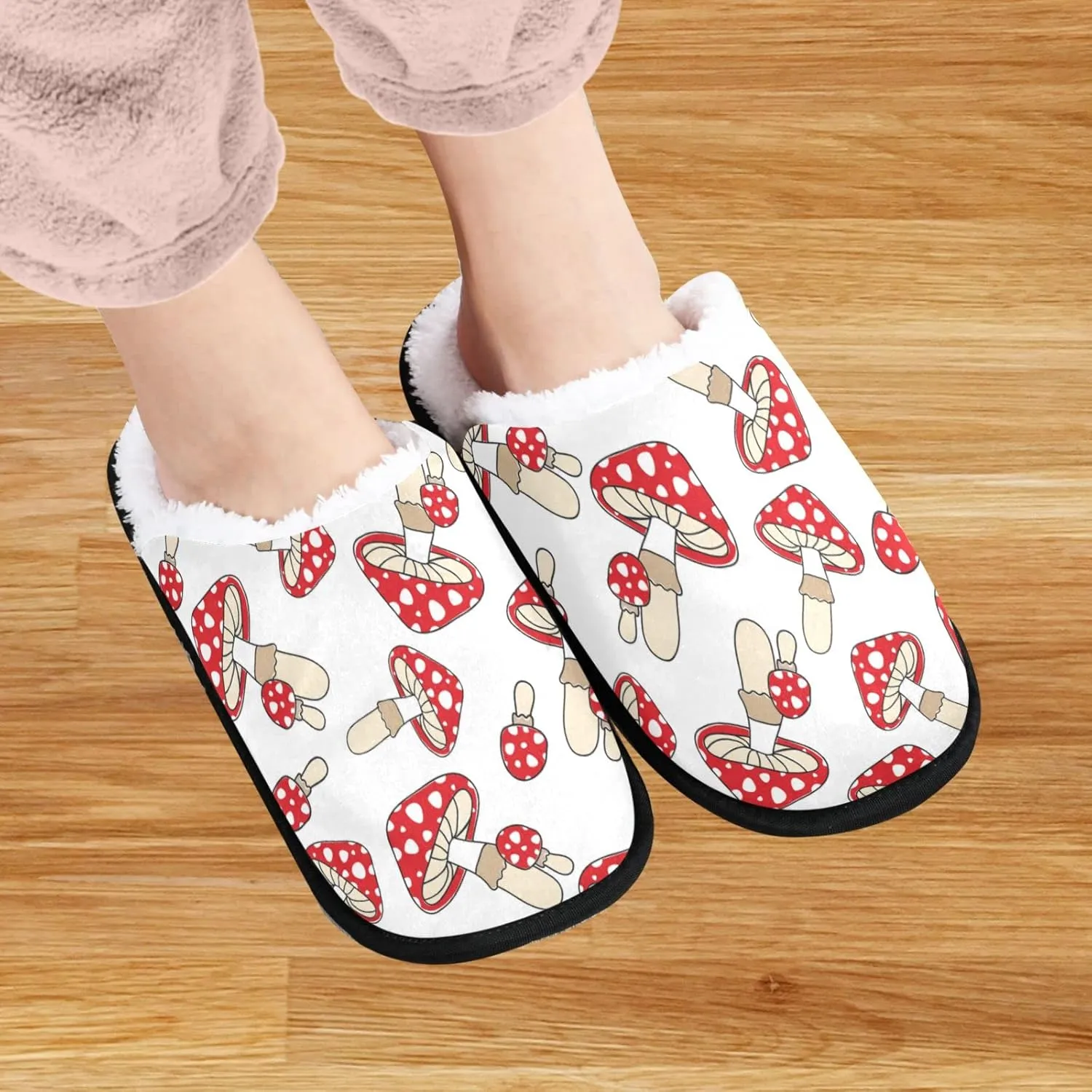 visesunny Slippers for Women Mens Stylish Foral Winter Warm Memory Foam Cotton Home Slippers Soft Plush Fleece Slip on House Slippers Unisex Indoor Outdoor Shoes