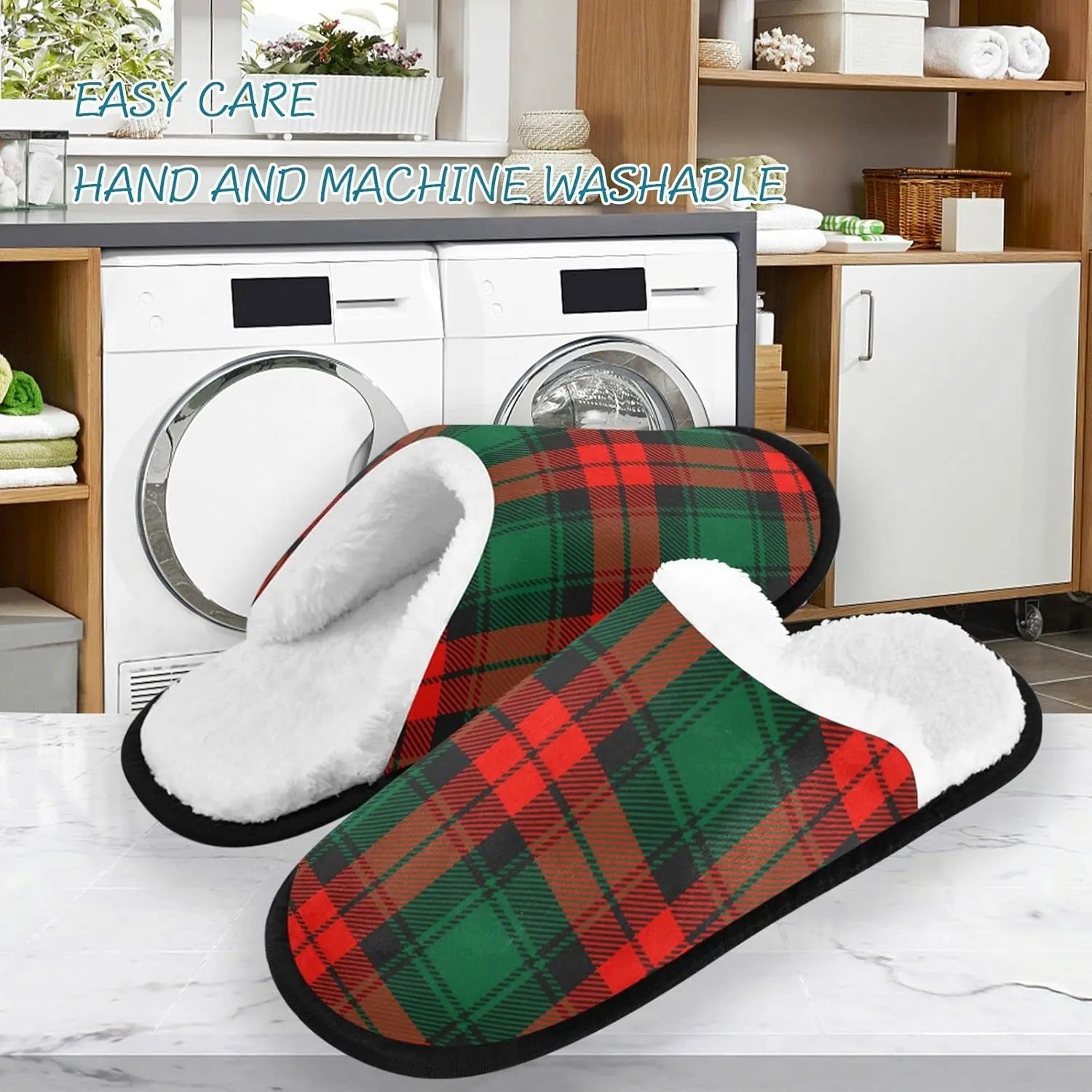 visesunny Slippers for Women Mens Winter Warm Memory Foam Cotton Home Slippers Soft Plush Fleece Slip on House Slippers for Girls Indoor Outdoor Shoes