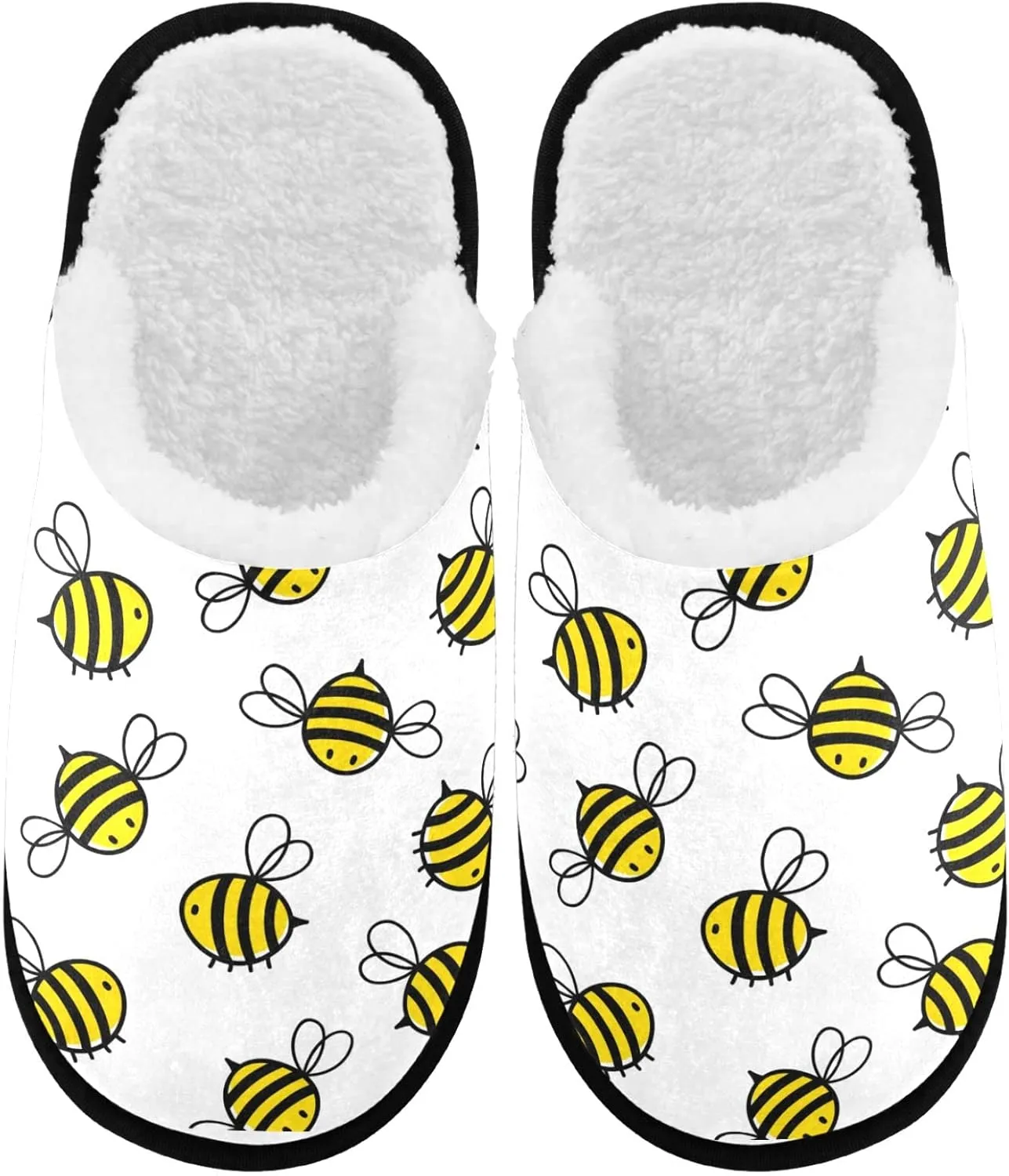 visesunny Slippers for Women Mens Winter Warm Memory Foam Cotton Home Slippers Women's House Slippers Bedroom Slippers Cozy Indoor Outdoor Shoes Unisex