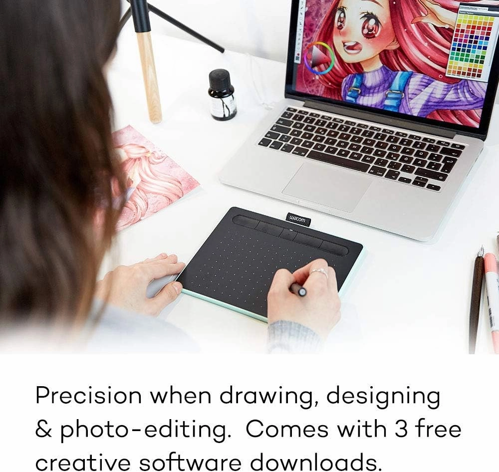 Wacom Intuos Creative Pen Tablet - Small, Black (Renewed)