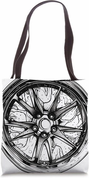 Wheel Car Enthusiast Tuning Rim Tote Bag