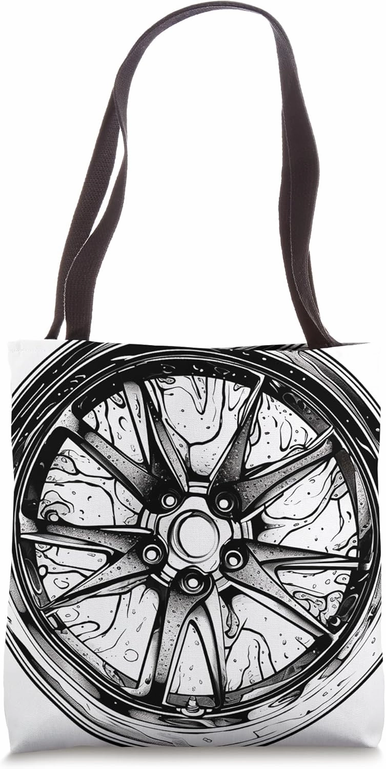 Wheel Car Enthusiast Tuning Rim Tote Bag