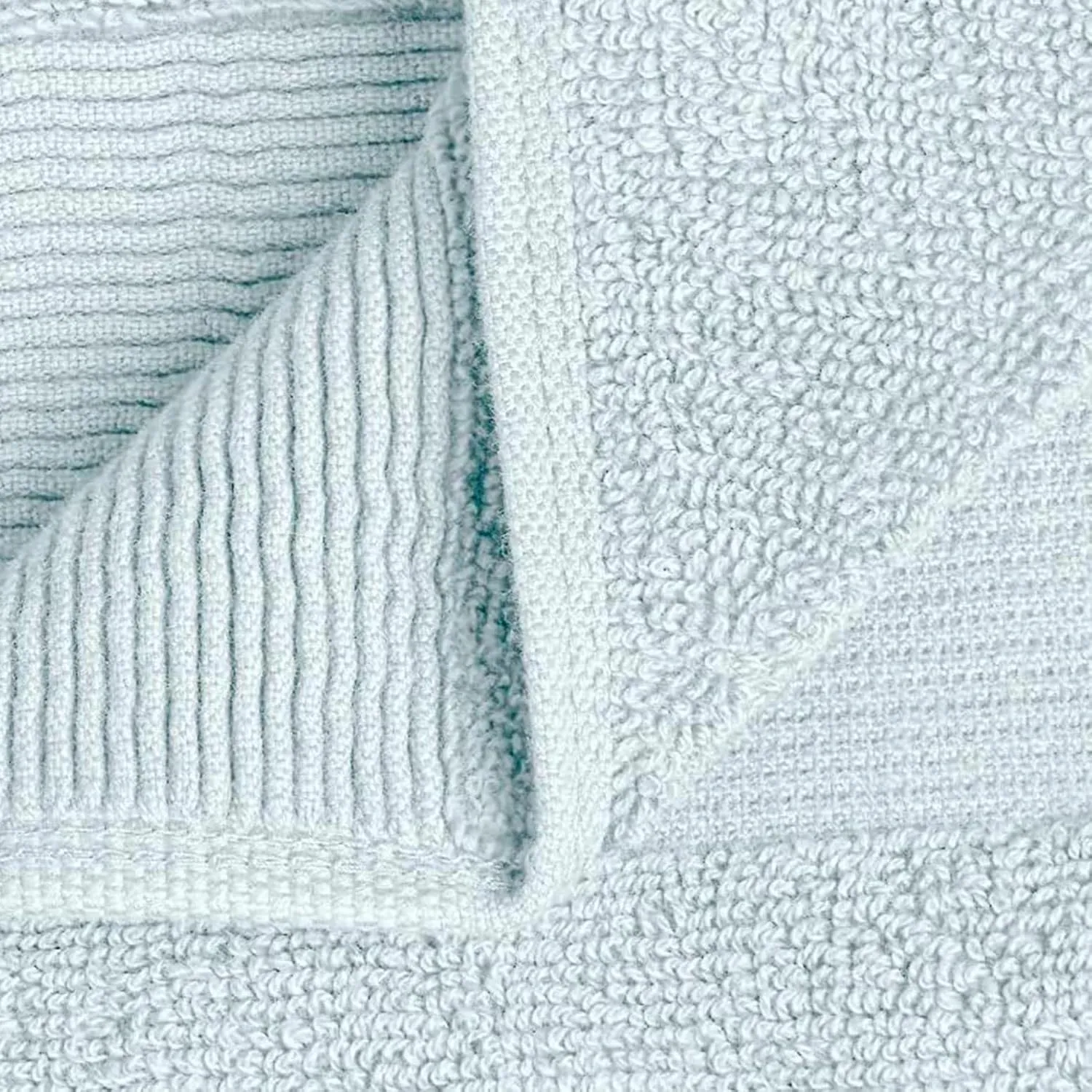 White Classic Resort Collection Soft Bath Towels | 28x55 Luxury Hotel Plush & Absorbent Cotton Bath Towel Large [4 Pack, Light Blue]