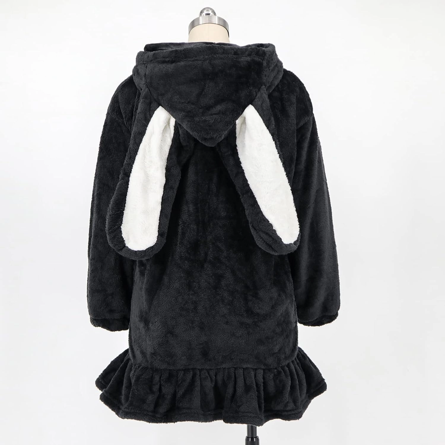 Women Cute Bunny Ear Long Sleeve Fuzzy Fluffy Rabbit Tops Sweatshirt Hoodie Jacket Coats